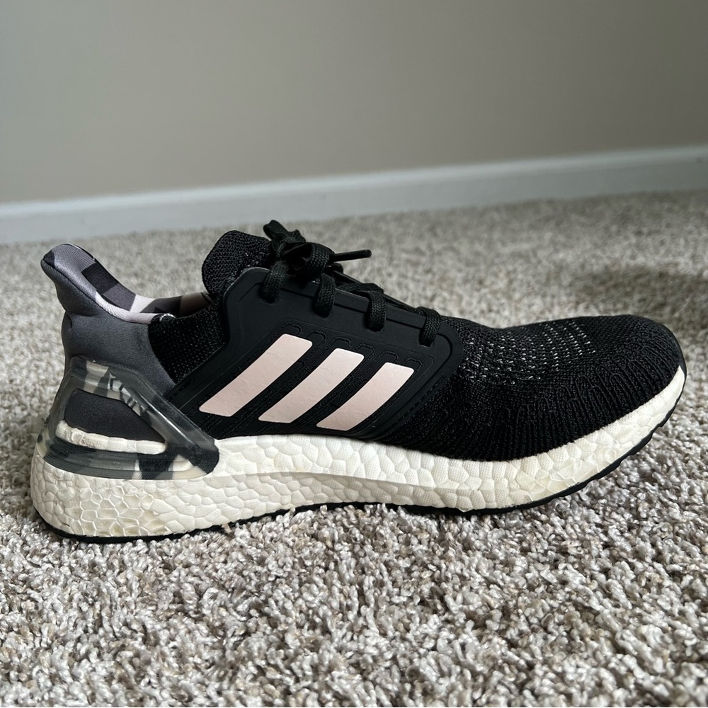 Adidas Ultraboost Boost 20 Athletic Running Shoes Black pink & Gray Women’s 9 - Picture 7 of 12